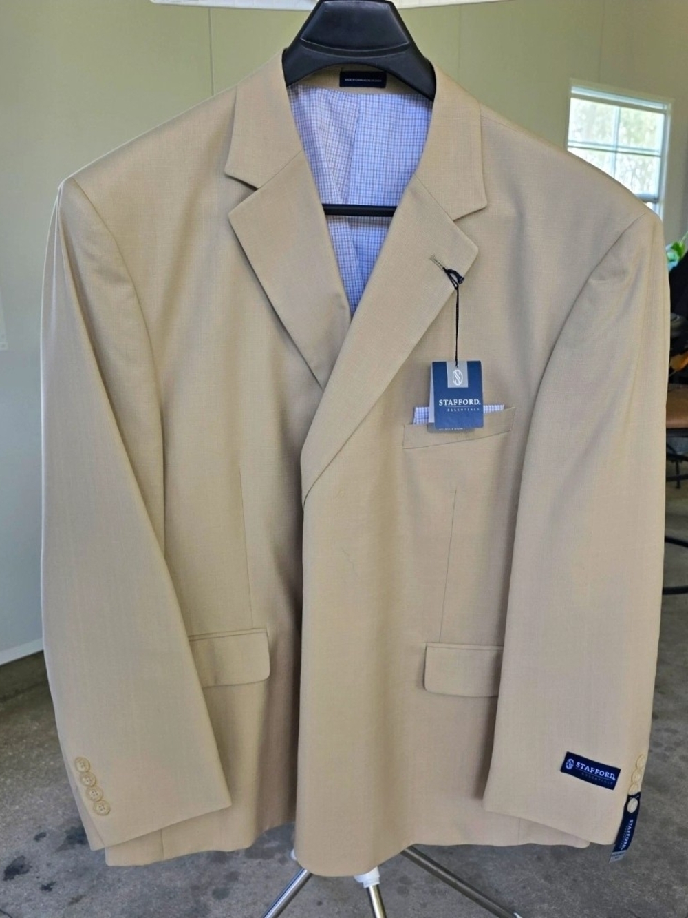 Stafford Beige/Tan Sport Coat Blazer